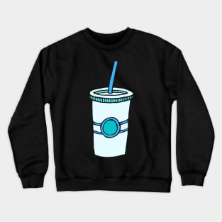 Blue Iced Coffee Cup Crewneck Sweatshirt